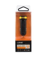 Автомобильное зарядное устройство с двумя USB входами  LDNIO DL-C21 2100 mA black