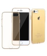Чехол -накладка термополиуретановая  Baseus Simple Series Case Gold（Clear）For iPhone 7  и  iPhone 8