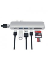 Переходник (адаптер)  для MacBook Pro  Satechi ALUMINUM TYPE-C PRO HUB ADAPTER