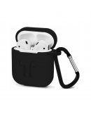 Чехол Silicone Case для Apple AirPods с карабином  (разные расцветки)