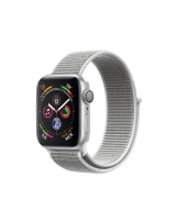 Apple Watch Series 4 (MU652RU/A), 40 мм, корпус из алюминия серебристого цвета, спортивный браслет цвета «белая ракушка»