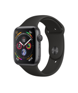 Apple Watch Series 4 (MU6D2RU/A), 44 мм, корпус из алюминия цвета «серый космос», спортивный ремешок черного цвета