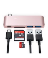 Переходник (адаптер)  для MacBook Satechi Type-C USB 3.0 Passthrough Hub Silver