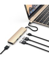 Переходник (адаптер)  для MacBook Satechi Slim Aluminum Type-C Multi-Port Adapter with Type-C Charging Port
