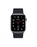 Apple Watch Series 4 GPS + Cellular, 44mm, корпус из стали, ремешок Hermès Single Tour из кожи Swift цвета Bleu Indigo