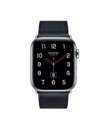 Apple Watch Series 4 GPS + Cellular, 44mm, корпус из стали, ремешок Hermès Single Tour из кожи Swift цвета Bleu Indigo