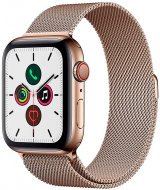Apple Watch Series 5 LTE (MWX72), 40 мм, корпус из стали золотого цвета, золотистый браслет из нержавеющей стали