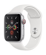 Apple Watch Series 5 LTE (MWWC2), 40 мм, корпус из алюминия цвета «Silver», спортивный браслет белого цвета