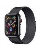 Apple Watch Series 5 LTE (MWWL2), 44 мм, корпус из стали черного цвета, черный браслет Milanese из нержавеющей стали