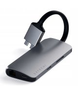 Адаптер Satechi Aluminum Type-C Dual Multimedia Adapter Space Gray (ST-TCDMMAM)