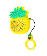 Силиконовый чехол с блестками для наушников Apple AirPods XCase Fruits Case Pineapple (Ананас) Желтый