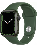 Apple Watch Series 7, 41 мм, корпус из алюминия зеленого цвета, спортивный ремешок «зелёный клевер» (MKN03)
