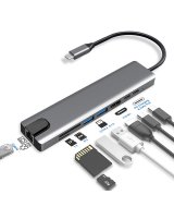 8 портов USB C - многофункциональный адаптер HDTV для MacBook Pro и Type C Windows ноутбуки