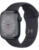Apple Watch Series 8, 41 мм, корпус из алюминия цвета «тёмная ночь», спортивный ремешок цвета «тёмная ночь»