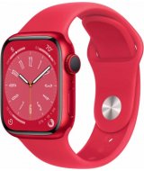 Apple Watch Series 8, 41 мм, корпус из алюминия цвета (PRODUCT)RED, спортивный ремешок цвета (PRODUCT)RED