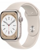 Apple Watch Series 8, 45 мм, корпус из алюминия цвета «сияющая звезда», спортивный ремешок цвета «сияющая звезда»