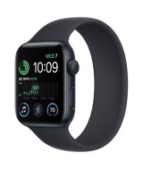 Apple Watch SE 2022, 44 мм, корпус из алюминия цвета «тёмная ночь», спортивный ремешок цвета «тёмная ночь»