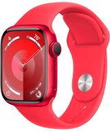 Apple Watch Series 9, 45 мм, корпус из алюминия цвета (PRODUCT)RED, спортивный ремешок цвета (PRODUCT)RED, размер M/L
