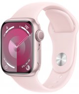 Apple Watch Series 9, 45 мм, корпус из алюминия розового цвета, спортивный ремешок нежно-розового цвета, размер M/L