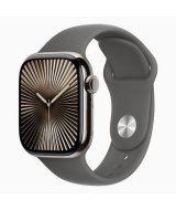 Apple Watch Series 10 GPS + Cellular 42 мм корпус из натурального титана со спортивным ремешком цвета серого камня — M/L
