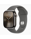 Apple Watch Series 10 GPS + Cellular 42 мм корпус из натурального титана со спортивным ремешком цвета серого камня — S/M