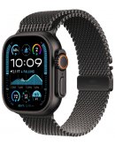 Apple Watch Ultra 2 GPS + Cellular, 49 мм, корпус из черного титана, ремешок Milanese черного цвета, размер M