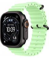 Умные часы Apple Watch Ultra 3 LTE 49 мм (титановый корпус, черный/салатовый, ремешок из эластомера)