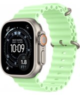 Умные часы Apple Watch Ultra 3 LTE 49 мм (титановый корпус, природный/салатовый, ремешок из эластомера)
