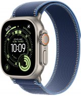 Умные часы Apple Watch Ultra 3 LTE 49 мм (титановый корпус, природный/синий, нейлоновый ремешёк размера M/L)
