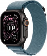 Умные часы Apple Watch Ultra 3 LTE 49 мм (титановый корпус, черный/синий, текстильный ремешёк размера L)