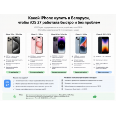 Какой iPhone купить в Беларуси, чтобы iOS 27 работала быстро и без проблем